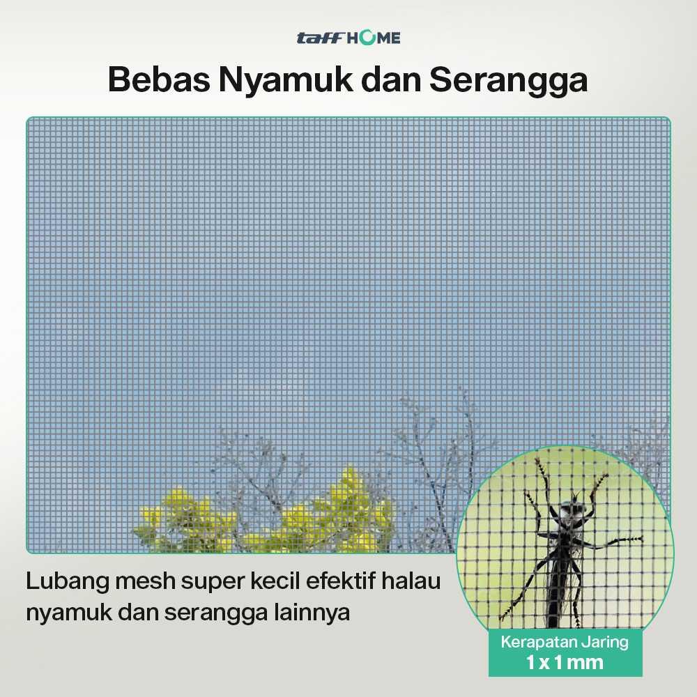 TaffHOME Kasa Nyamuk Jaring Jendela DIY - Perlindungan Tanpa Zat Kimia, Aliran Udara Optimal, Tahan Lama