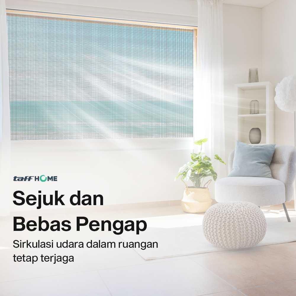 TaffHOME Kasa Nyamuk Jaring Jendela DIY - Perlindungan Tanpa Zat Kimia, Aliran Udara Optimal, Tahan Lama