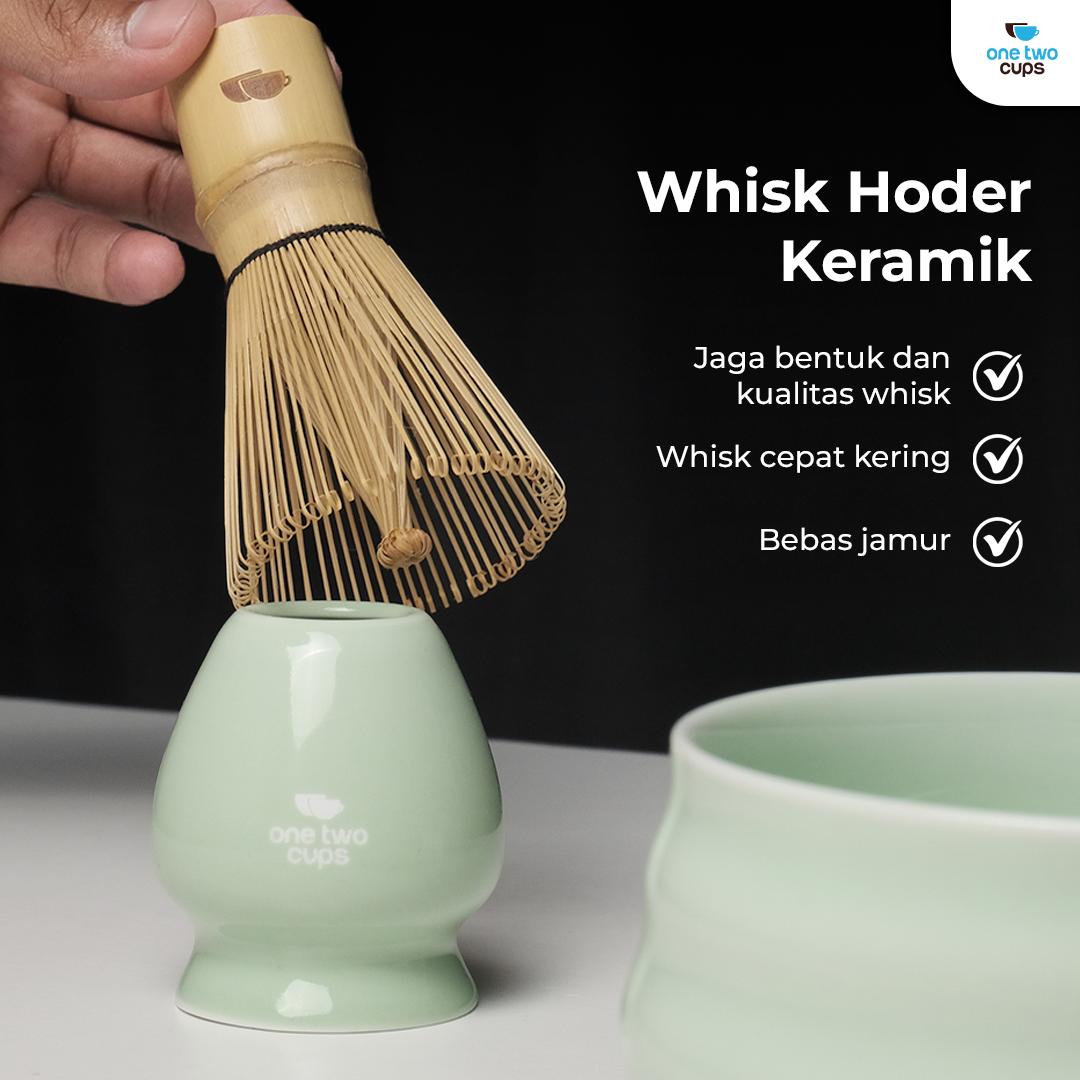 One Two Cups Matcha Set Kit Chawan Chasen Stand Chashaku - Alat Seduh Matcha Otentik, Sentuhan Tradisional Jepang