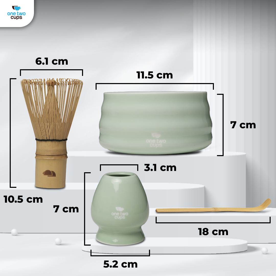 One Two Cups Matcha Set Kit Chawan Chasen Stand Chashaku - Alat Seduh Matcha Otentik, Sentuhan Tradisional Jepang
