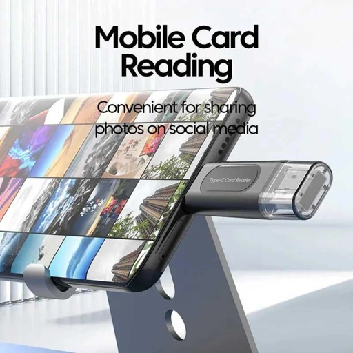 Image of NIUTO Card Reader 4in1 USB Type C OTG SD MicroSD - Transfer Data Lebih Aman, Kompatibilitas Luas, Desain Stylish