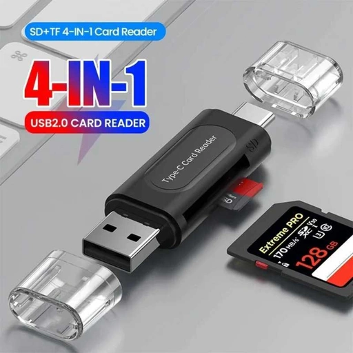 Image of NIUTO Card Reader 4in1 USB Type C OTG SD MicroSD - Transfer Data Lebih Aman, Kompatibilitas Luas, Desain Stylish