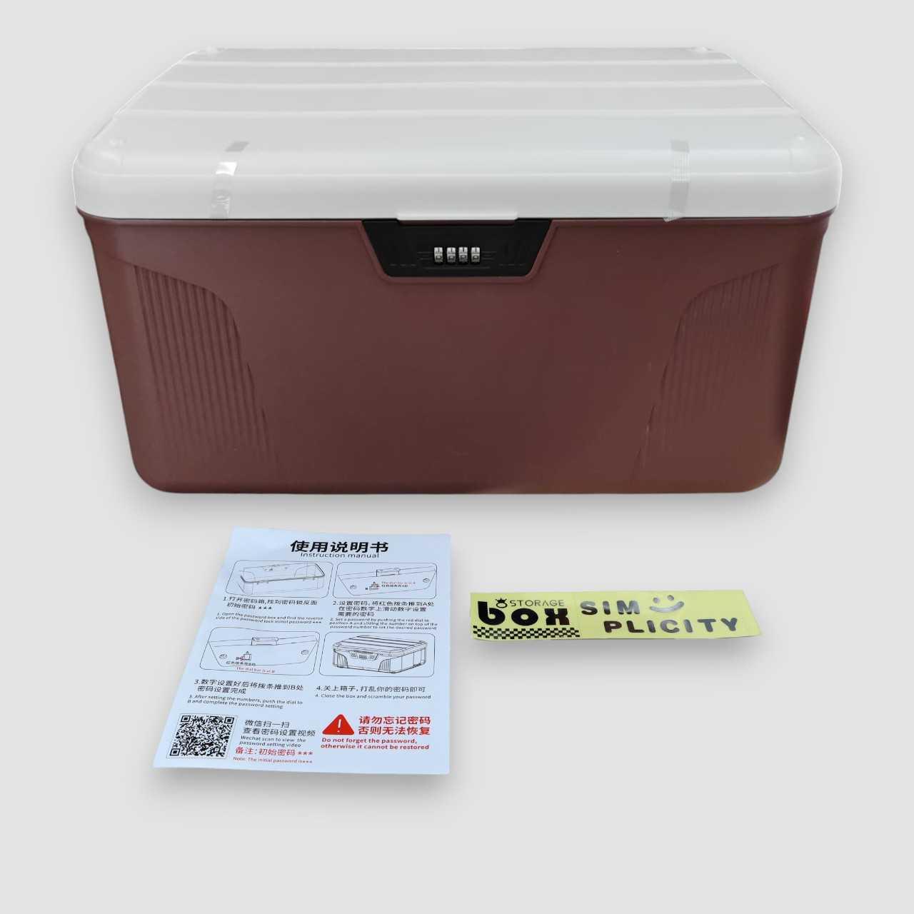 TEDEY Kotak Brankas Safety Box Portable Password - Keamanan Barang Berharga, Desain Elegan