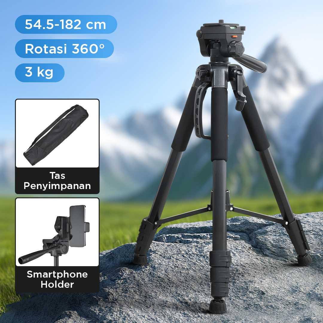 JIADUODUO Tripod Kamera 4 Section 360 Panoramic - Menangkap Gambar Presisi dengan Lebih Mudah