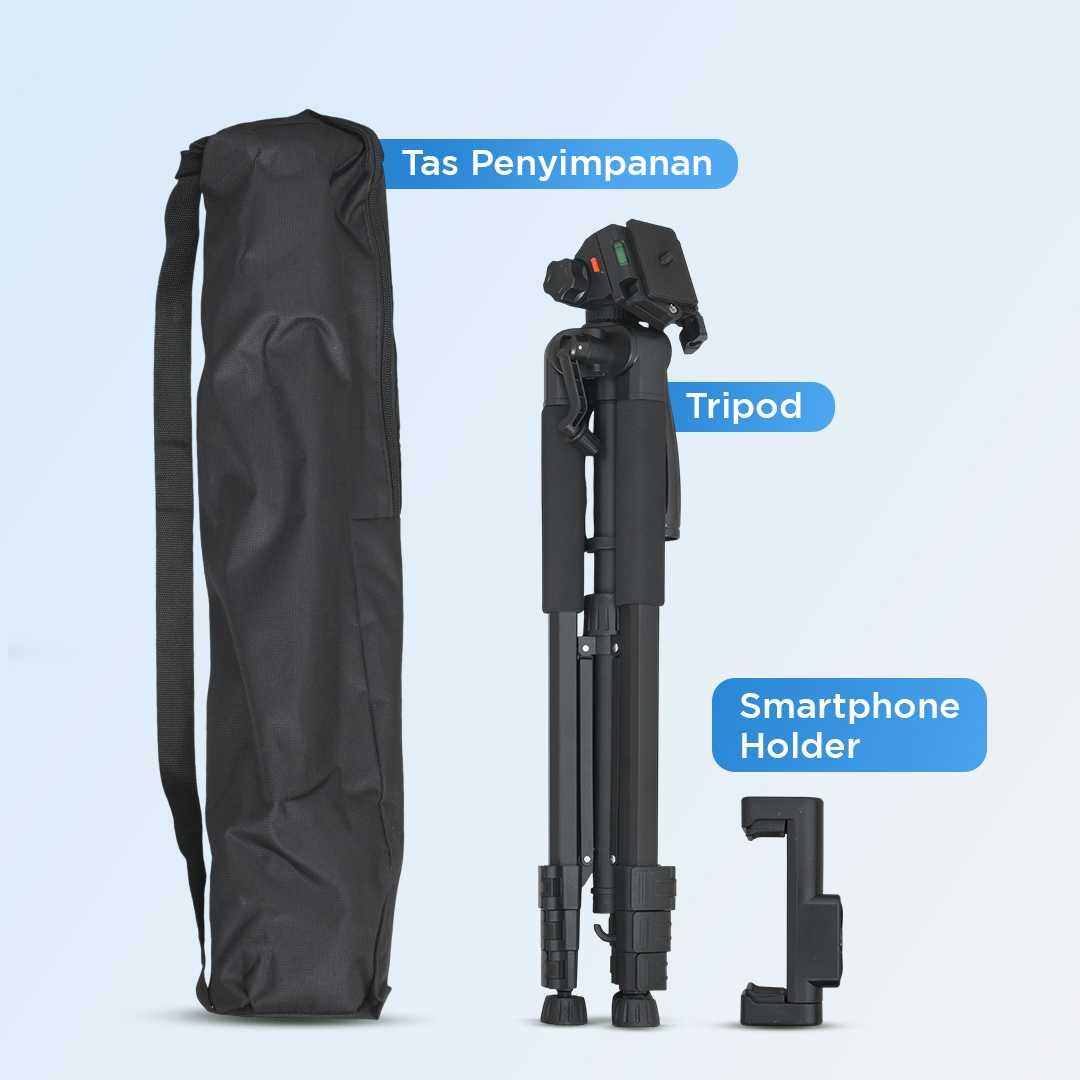 JIADUODUO Tripod Kamera 4 Section 360 Panoramic - Menangkap Gambar Presisi dengan Lebih Mudah
