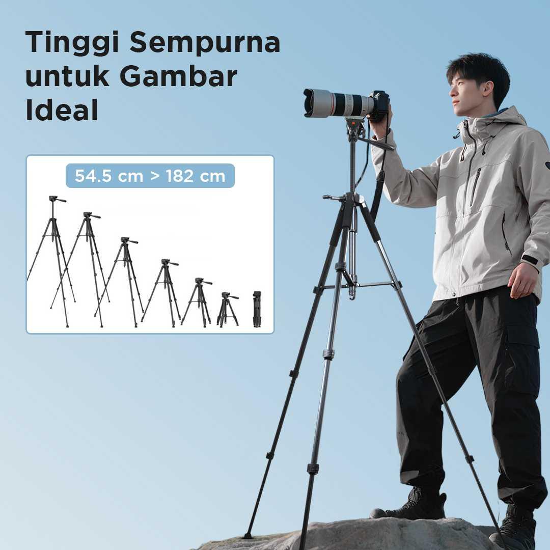 JIADUODUO Tripod Kamera 4 Section 360 Panoramic - Menangkap Gambar Presisi dengan Lebih Mudah