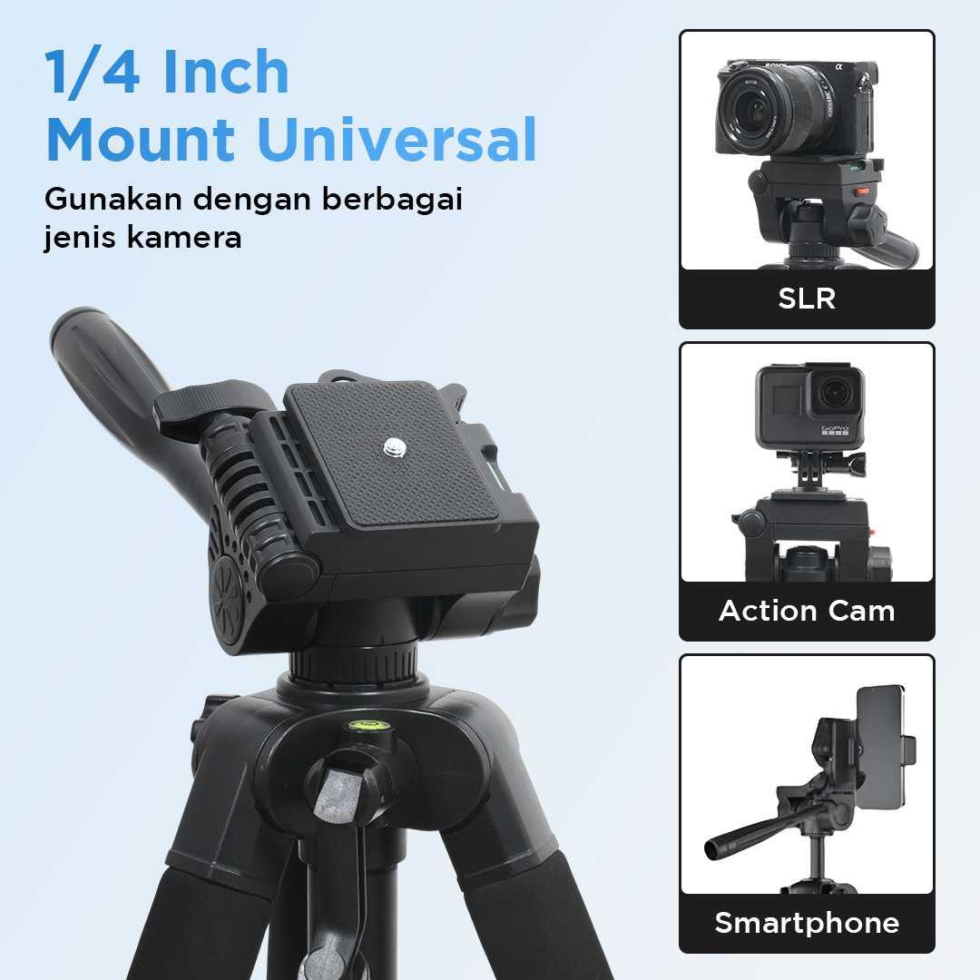 JIADUODUO Tripod Kamera 4 Section 360 Panoramic - Menangkap Gambar Presisi dengan Lebih Mudah