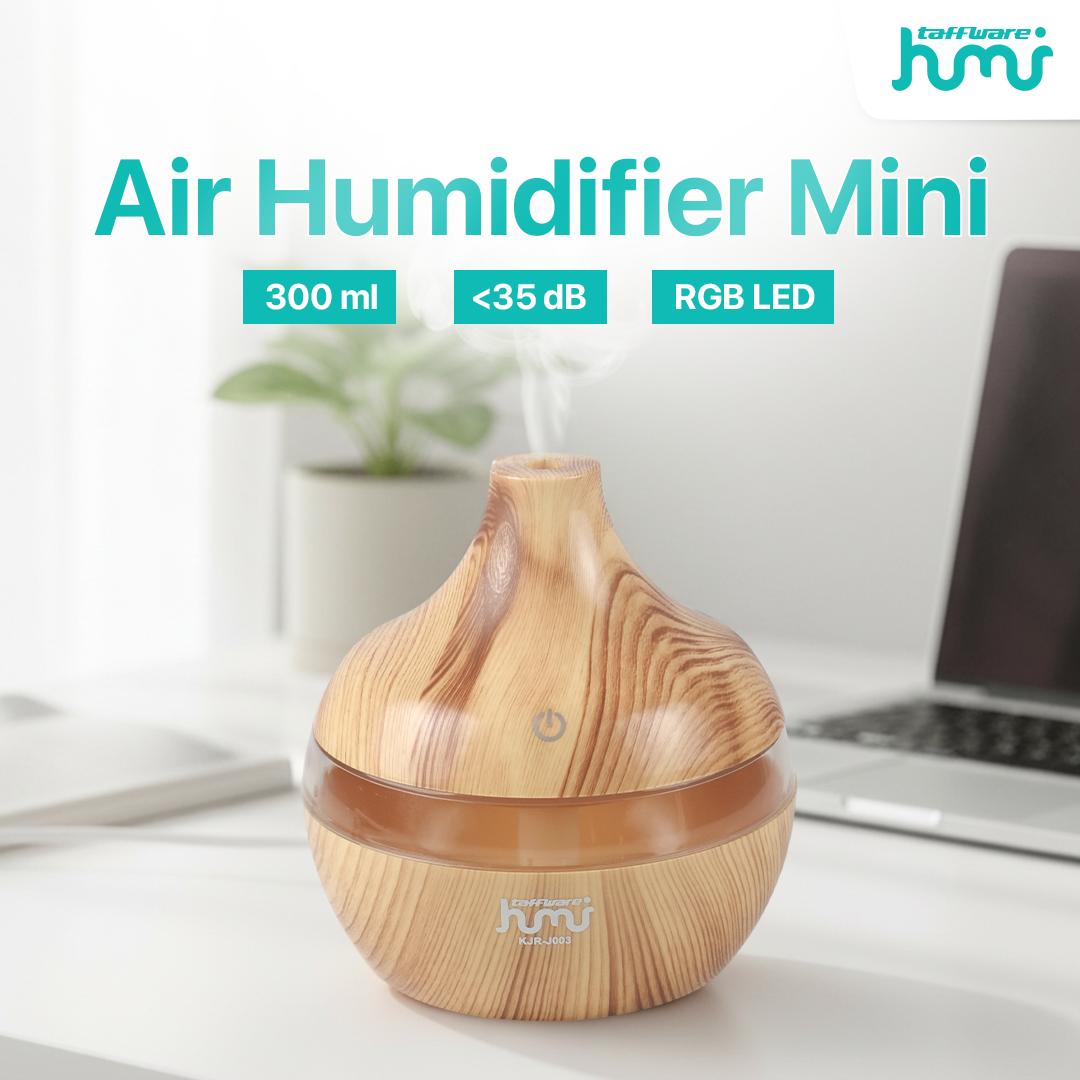 Taffware HUMI Air Humidifier Mini Ultrasonic - Jaga Kelembapan Ruangan, Cahaya RGB