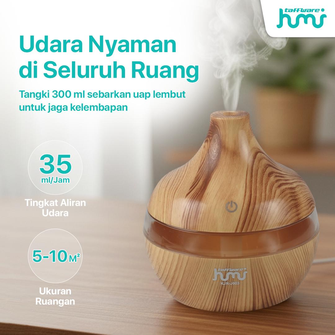Taffware HUMI Air Humidifier Mini Ultrasonic - Jaga Kelembapan Ruangan, Cahaya RGB