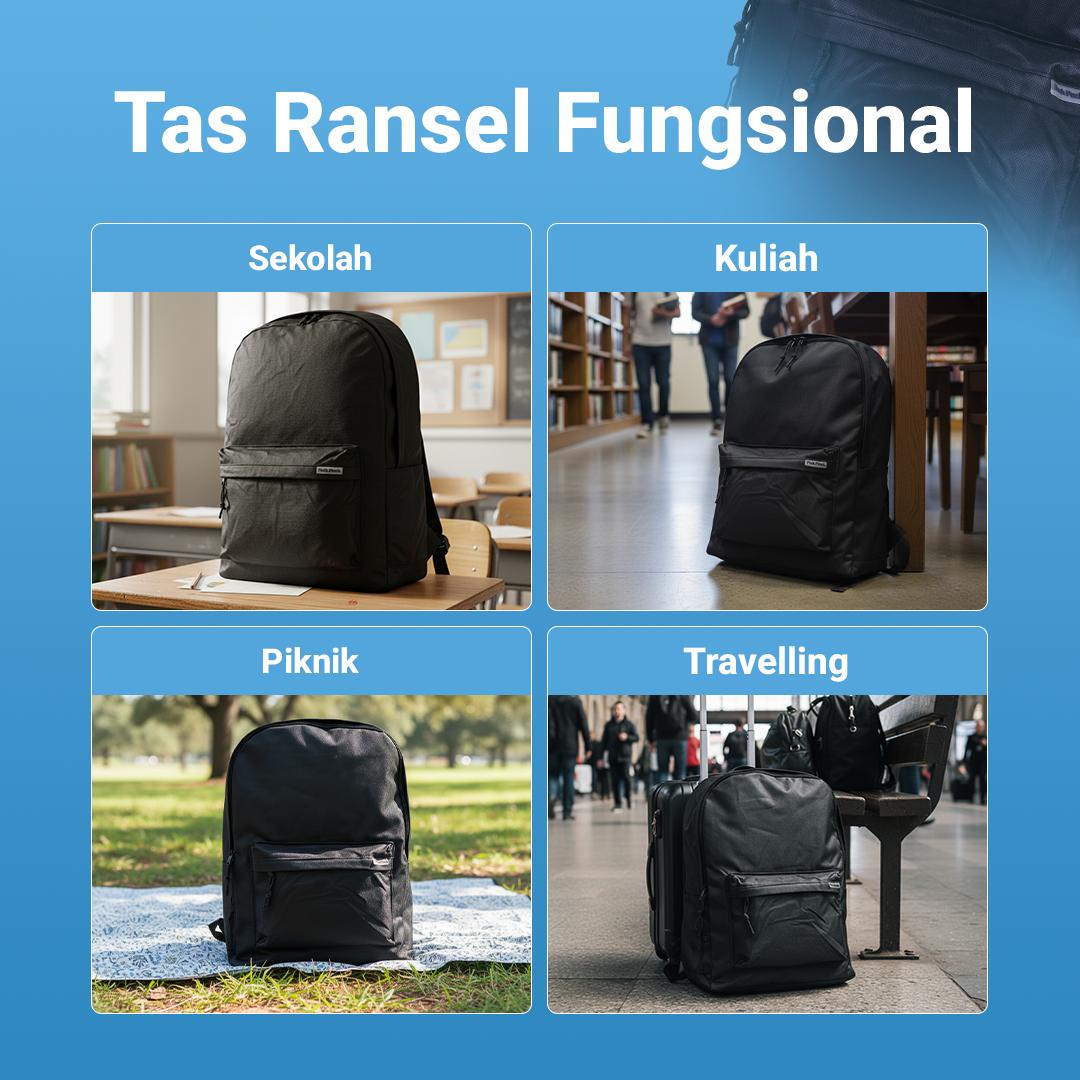 URTH Tas Ransel Anak Sekolah Casual High School Backpacks - Muat Banyak Buku, Desain Simpel dan Elegan