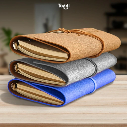 Image of Toddi Buku Jurnal Binder Leather A6 - Catat Lebih Mudah, Desain Vintage