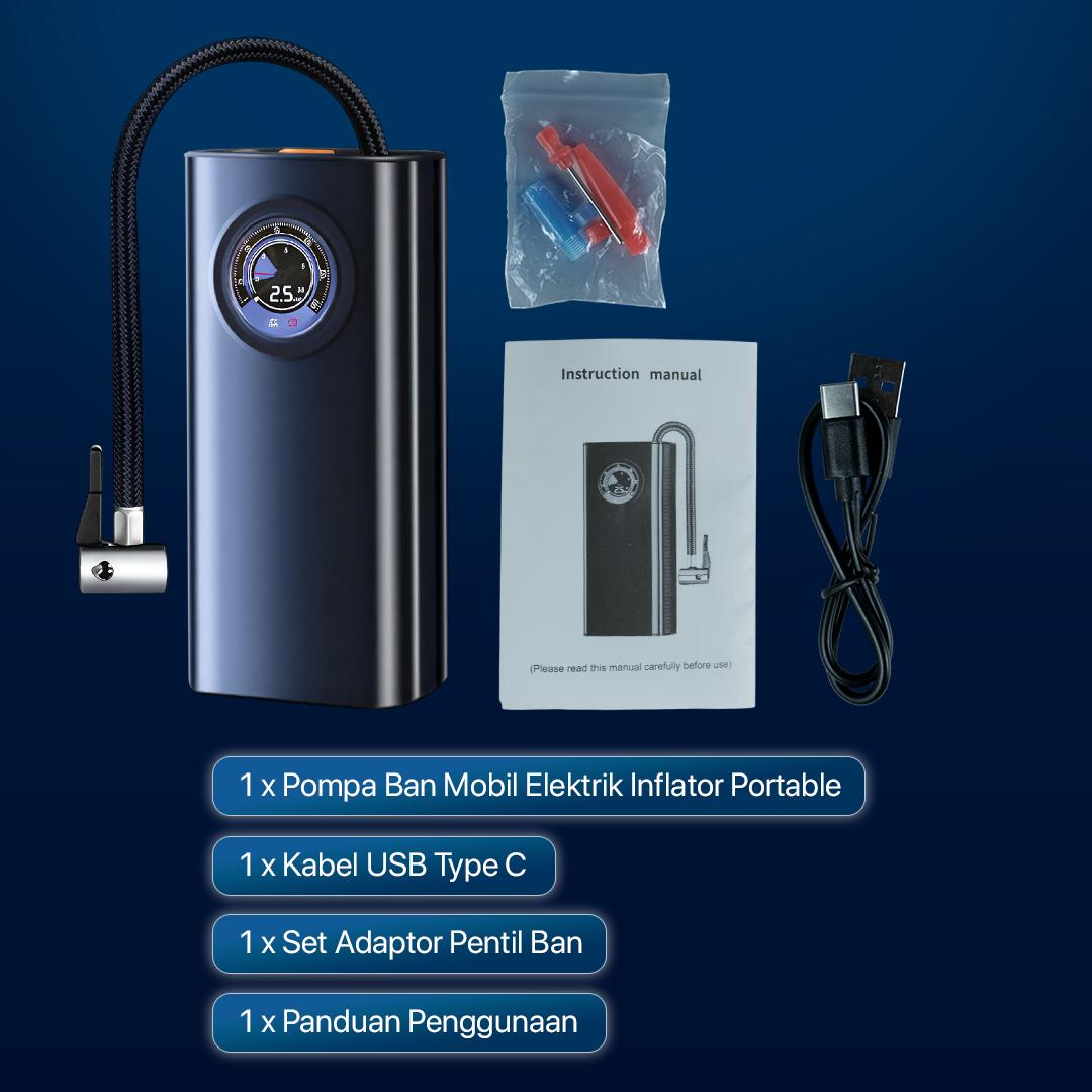 EAFC Pompa Ban Mobil Elektrik Inflator Portable - Pengisian Cepat, Tanpa Khawatir Kebahagiaan!