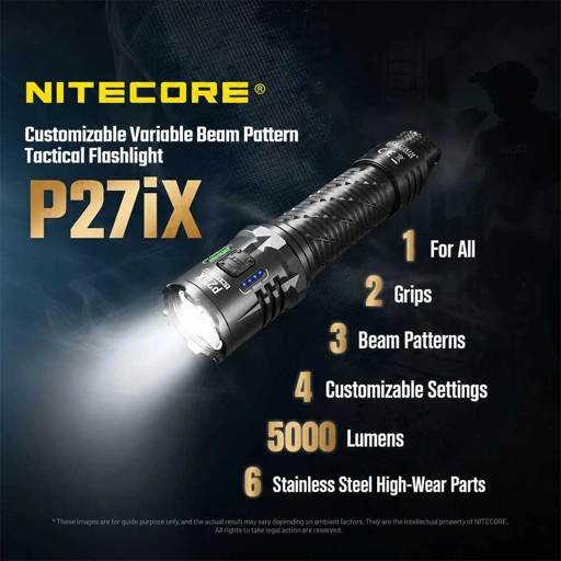 NITECORE Senter Tactical LED 5000 Lumens P27iX, Performa Ekstrem untuk Kebutuhan Taktikal
