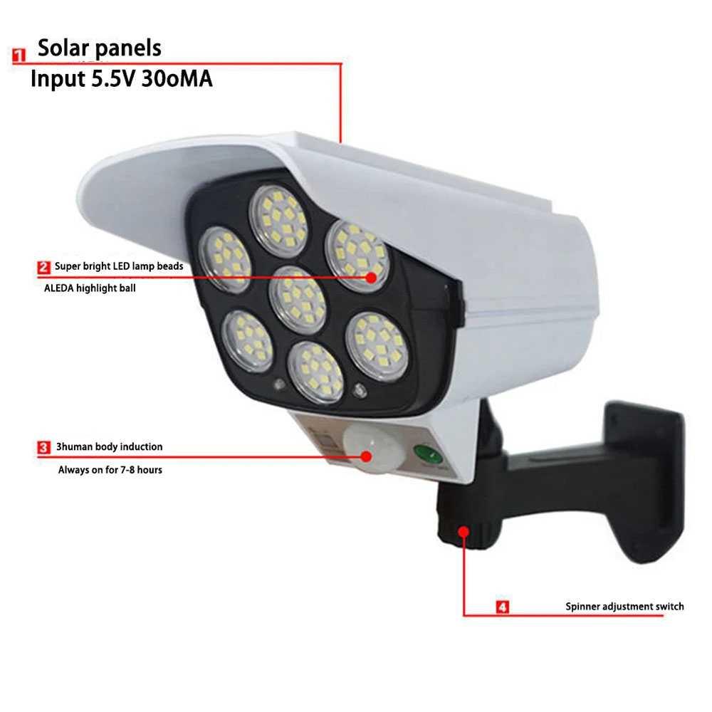 Generic Lampu Dinding Solar Sensor LED PIR CCTV Waterproof 2178T, Hemat Listrik, Keamanan Optimal Desain CCTV