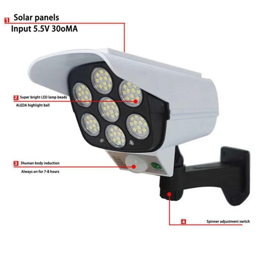 Generic Lampu Dinding Solar Sensor LED PIR CCTV Waterproof 2178T, Hemat Listrik, Keamanan Optimal Desain CCTV