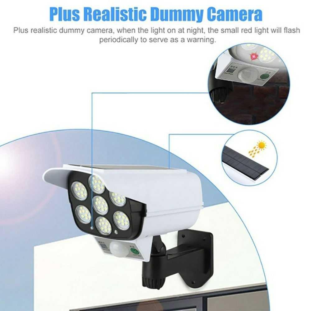 Generic Lampu Dinding Solar Sensor LED PIR CCTV Waterproof 2178T, Hemat Listrik, Keamanan Optimal Desain CCTV