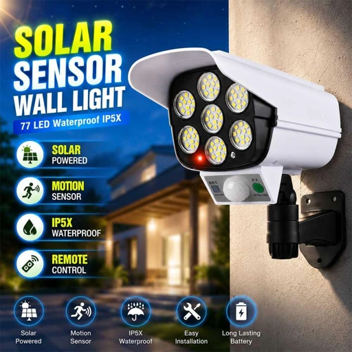 Generic Lampu Dinding Solar Sensor LED PIR CCTV Waterproof 2178T, Hemat Listrik, Keamanan Optimal Desain CCTV