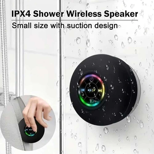 MONK Speaker Bluetooth Mini LED RGB Portable Suara Kencang, Suction Cup Kuat