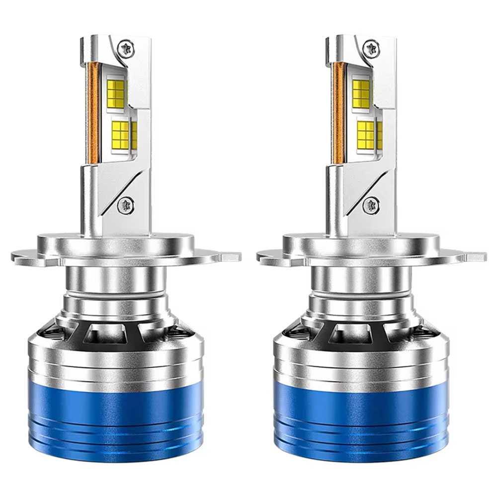 SZY Lampu Depan Mobil Headlamp LED H4 Canbus 6000K 8000LM 200W Cahaya Terang dan Fokus, Teknologi Dual Copper Tube