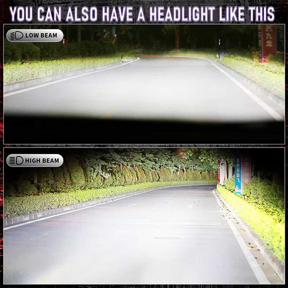 TCYATO Lampu Depan Mobil Headlight H4 LED Pencahayaan Terang, Nyaman, dan Stabil