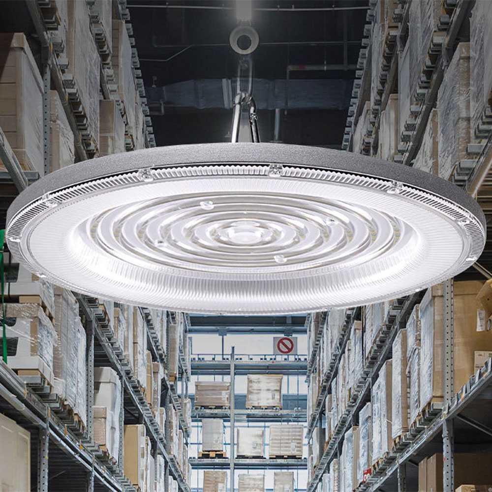 FSL Lampu Plafon UFO High Bay LED 100W Cahaya Terang, Tahan Air, Hemat Energi