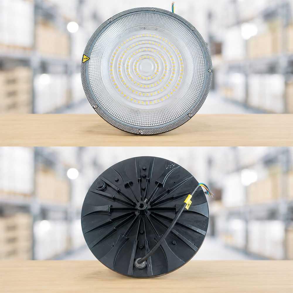 FSL Lampu Plafon UFO High Bay LED 100W Cahaya Terang, Tahan Air, Hemat Energi