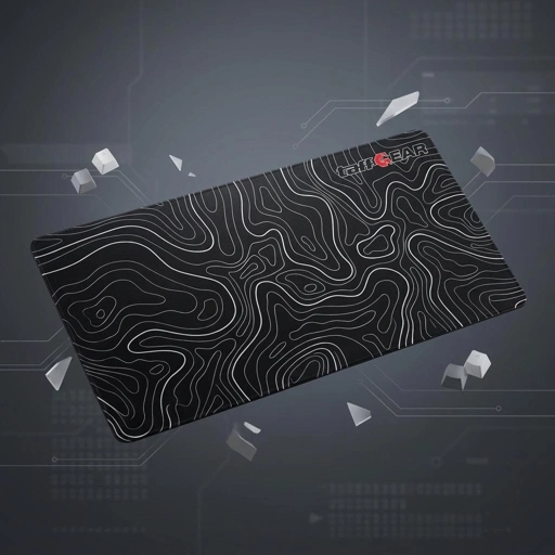 TaffGEAR Mouse Pad Gaming Abstract Topography Area Luas, Desain Modern, Kain Premium