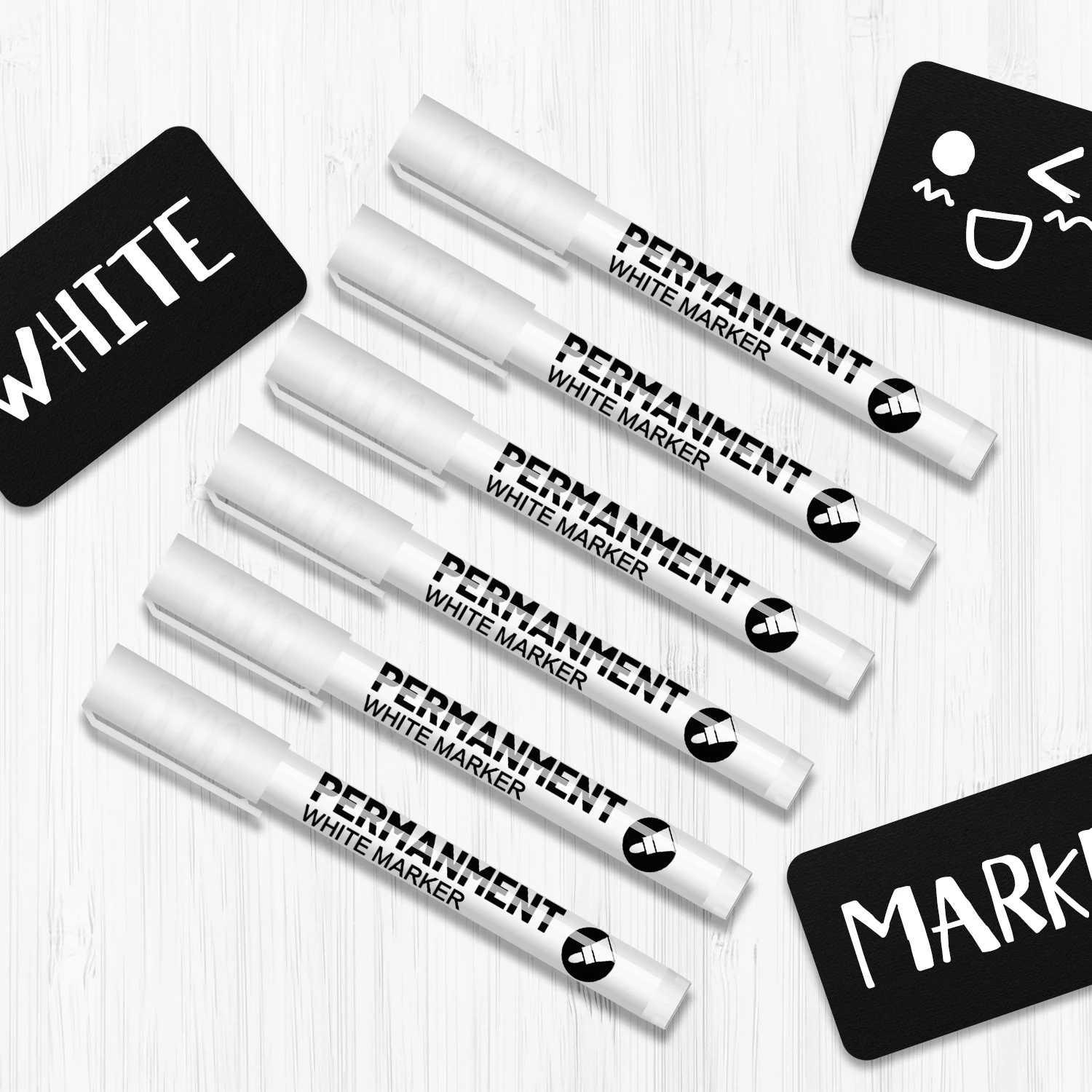 Flysea Spidol Permanen Akrilik Waterproof Quick Dry Marker Tulisan Tahan Lama di Berbagai Permukaan, Tinta Cepat Kering