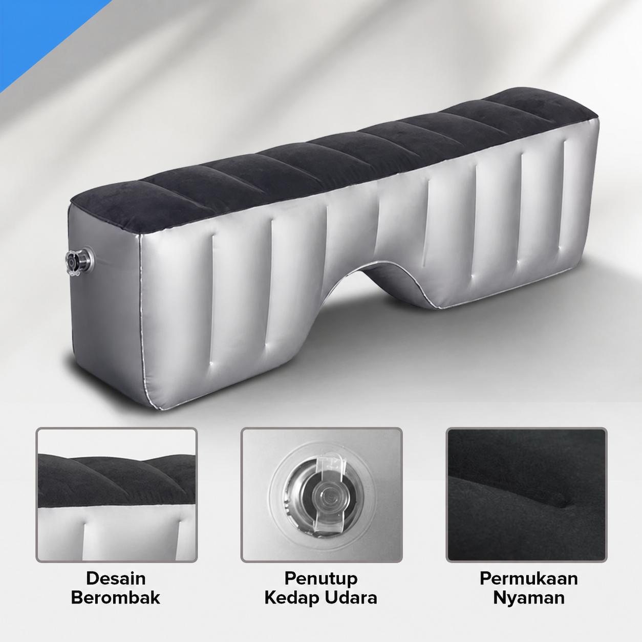 MOKSU Bantal Angin Sandaran Kaki Mobil Nyaman Tidur & Sandaran Kaki