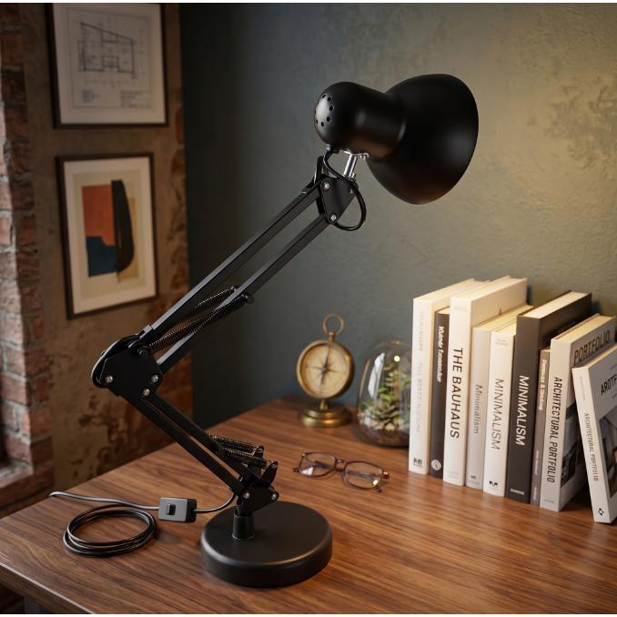 GOTP Lampu Meja LED Reading Light E27 Cool White 6000K Perlindungan Mata, Fleksibel dan Hemat Energi
