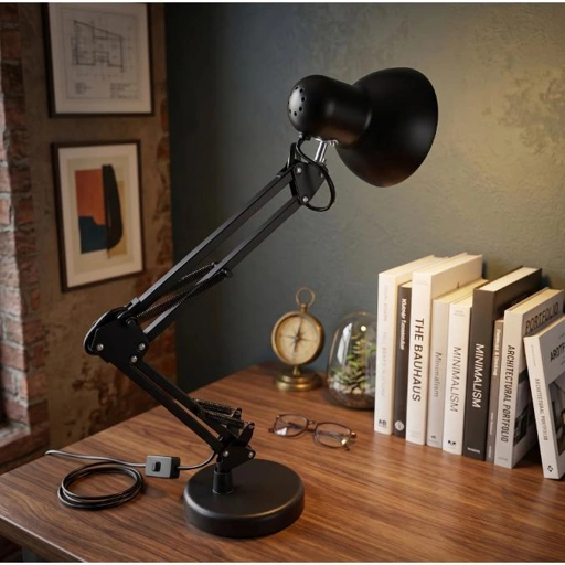 GOTP Lampu Meja LED Reading Light E27 Cool White 6000K Perlindungan Mata, Fleksibel dan Hemat Energi