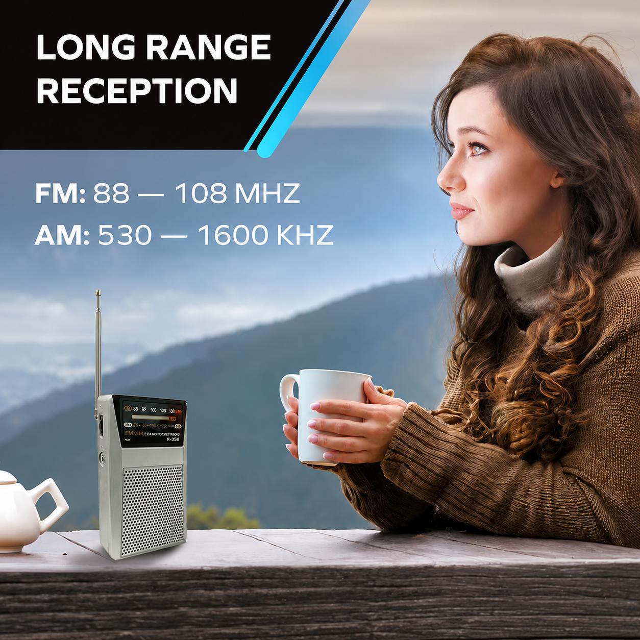 Klene Radio Portable Antena Teleskopik AM/FM Tetap Terhubung di Mana Pun!