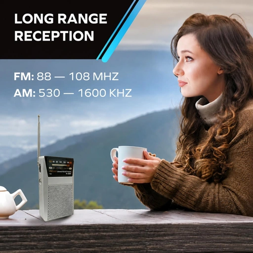 Klene Radio Portable Antena Teleskopik AM/FM Tetap Terhubung di Mana Pun!