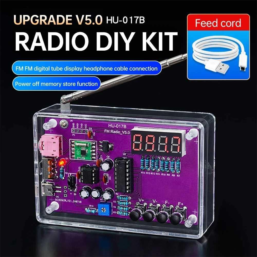 DIYLEARN Radio FM DIY Portable RDA5807 Module Belajar Elektronika dengan Menyenangkan, Merakit Radio FM Digital Sendiri
