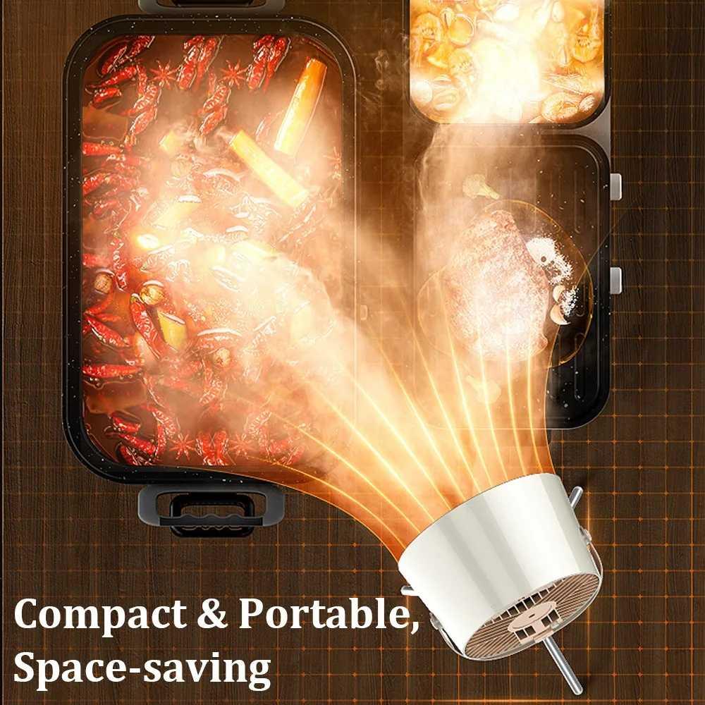 CEAROMA Kipas Penghisap Asap Portable 3 Level Menghilangkan Asap Memasak, Nyaman Tanpa Gangguan