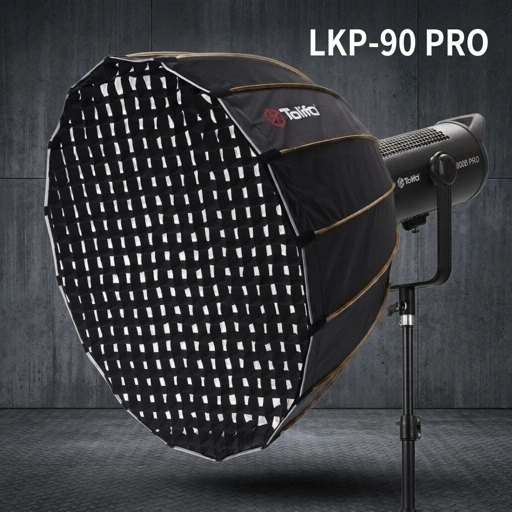 Tolifo Softbox Parabolik Quick Released 90cm Cahaya Lembut, Kontrol Presisi, Portabel