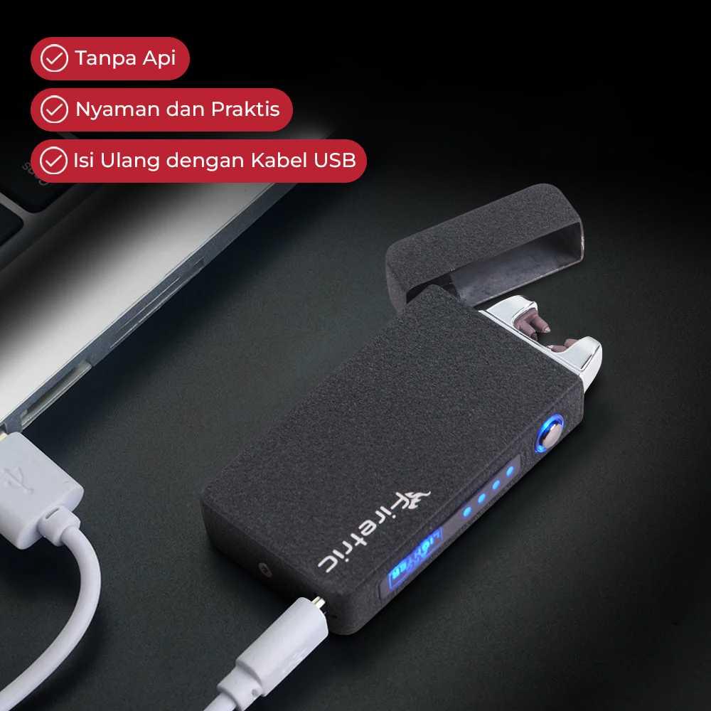 Firetric Korek Api Elektrik Pulse Plasma Praktis dan Ramah Lingkungan, Desain Ringkas