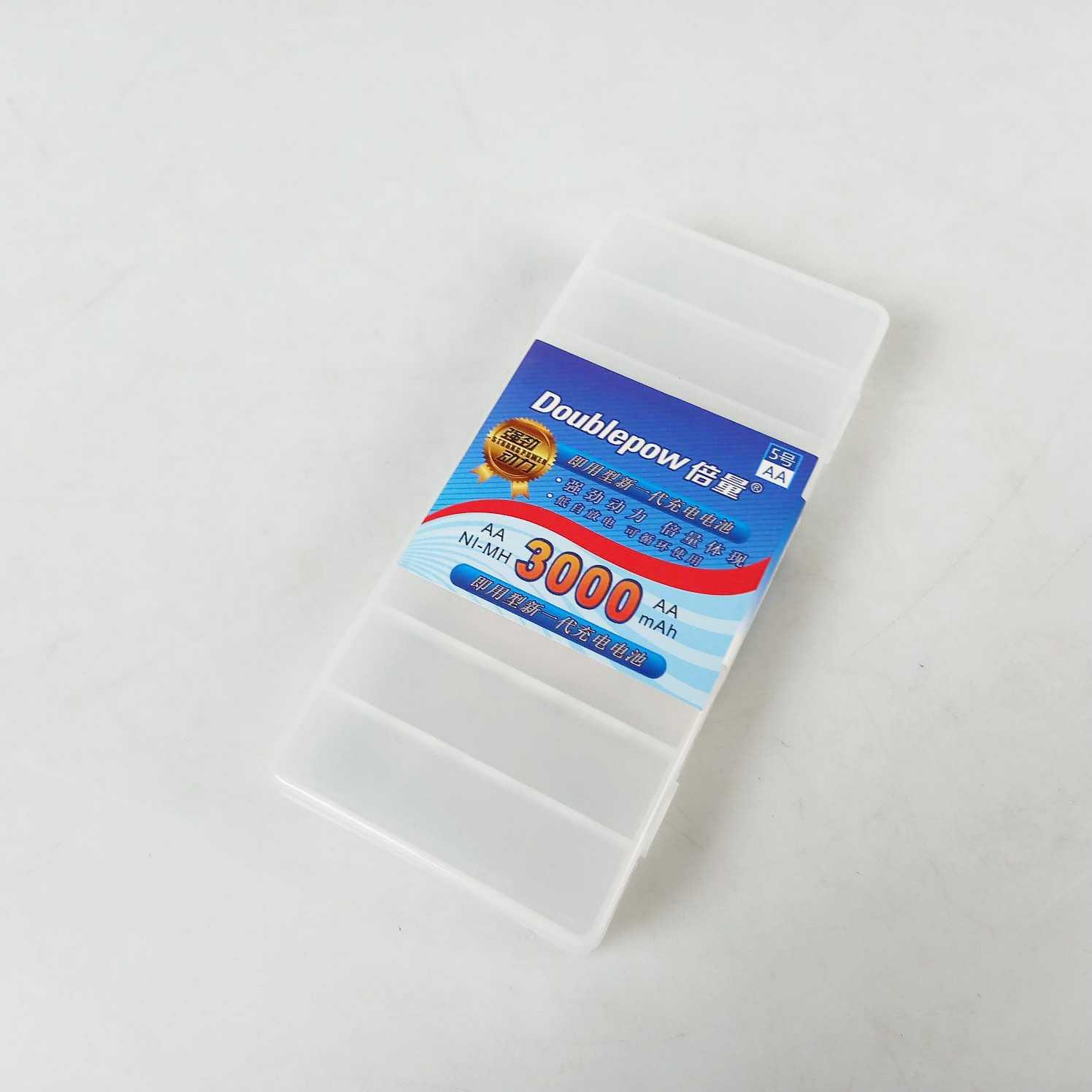 Doublepow Transparent Battery Case for AA [Paket 3 Set]