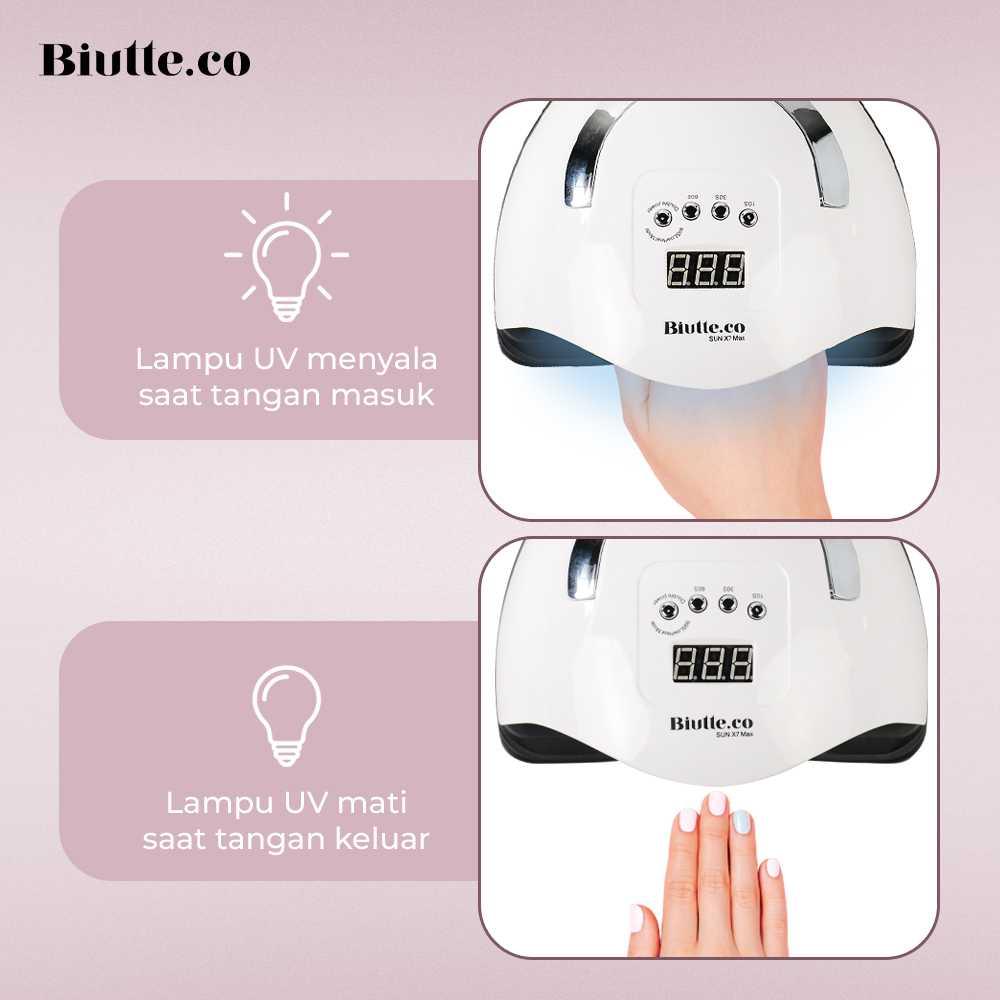 Biutte.co Pengering Kutek UV Lamp Nail Dryer - Pengeringan Cepat, Kering Optimal, Efisien