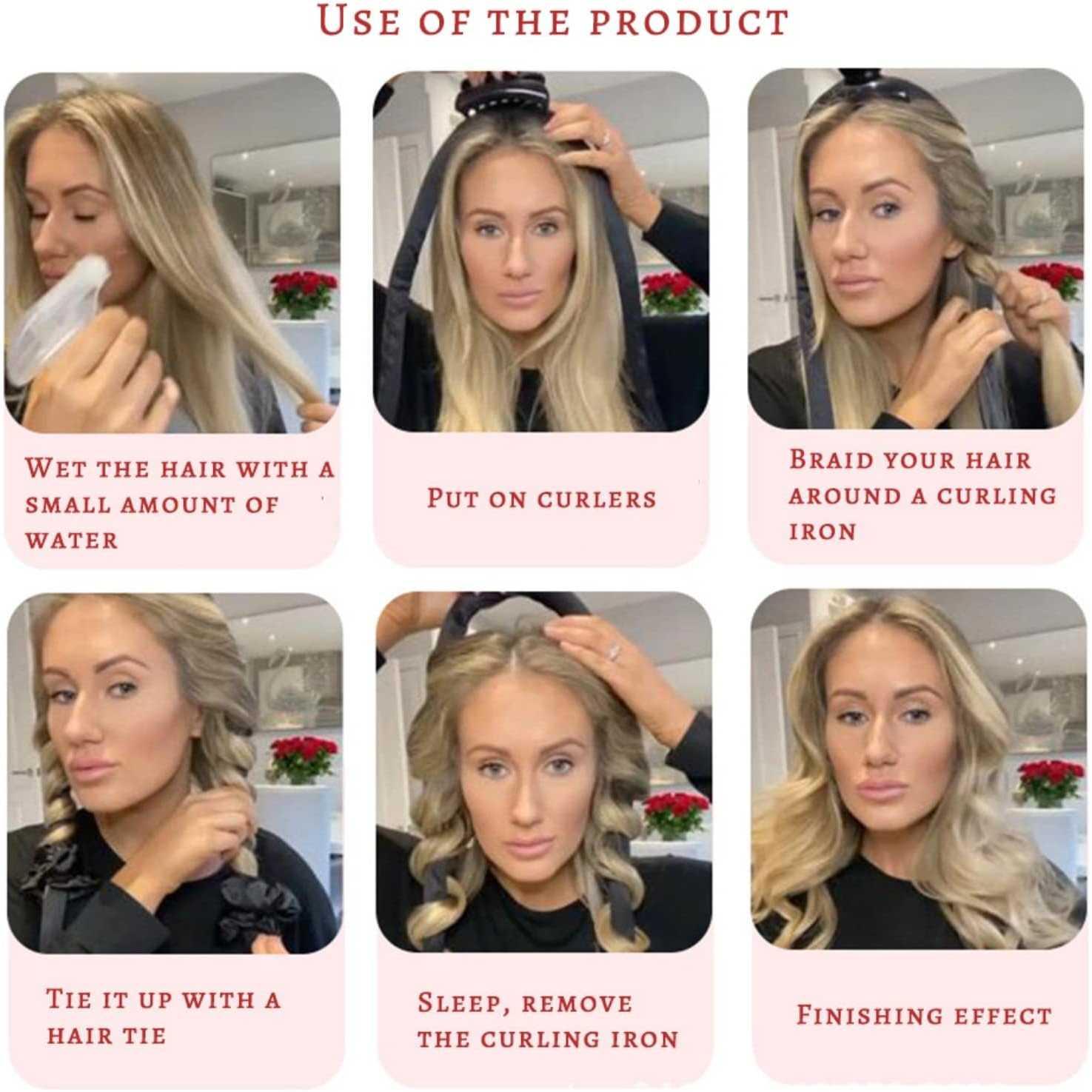 OLOEY Alat Pengeriting Rambut Lazy Curler Rod - Mengeriting Rambut dengan Mudah - Awet dan Nyaman, Elegan