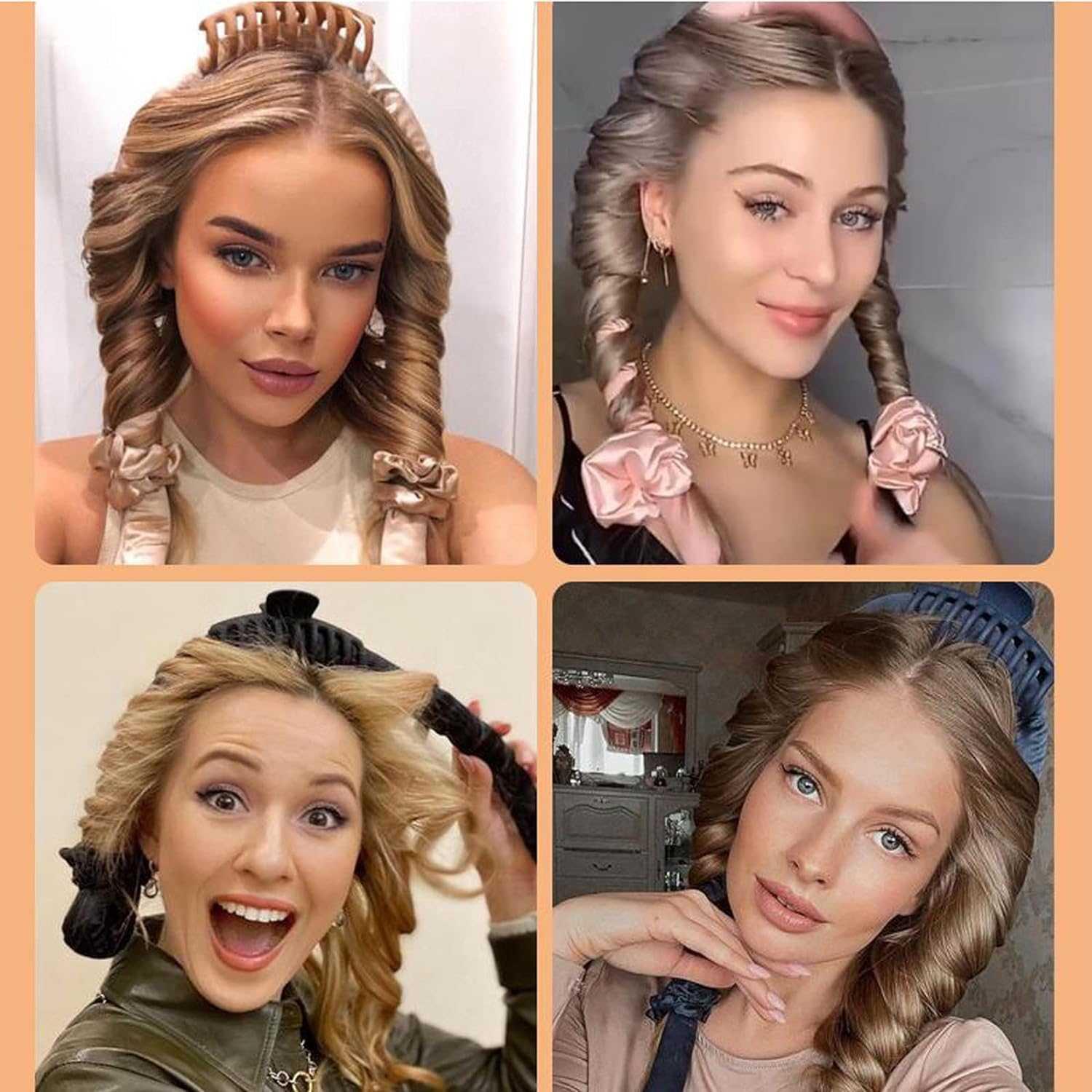 OLOEY Alat Pengeriting Rambut Lazy Curler Rod - Mengeriting Rambut dengan Mudah - Awet dan Nyaman, Elegan