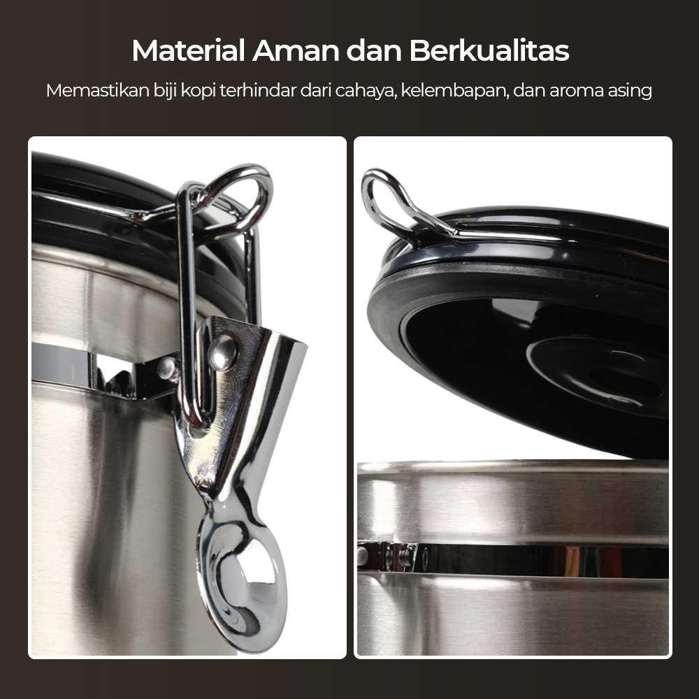 One Two Cups Toples Stainless Biji Kopi Rekam Tanggal Kesegaran dan Keteraturan, Elegan dan Fungsional