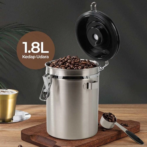 One Two Cups Toples Stainless Biji Kopi Rekam Tanggal Kesegaran Terjaga, Penyajian Lebih Mudah