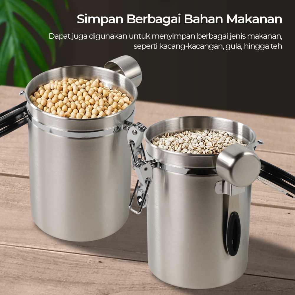 One Two Cups Toples Stainless Biji Kopi Rekam Tanggal Kesegaran Terjaga, Penyajian Lebih Mudah