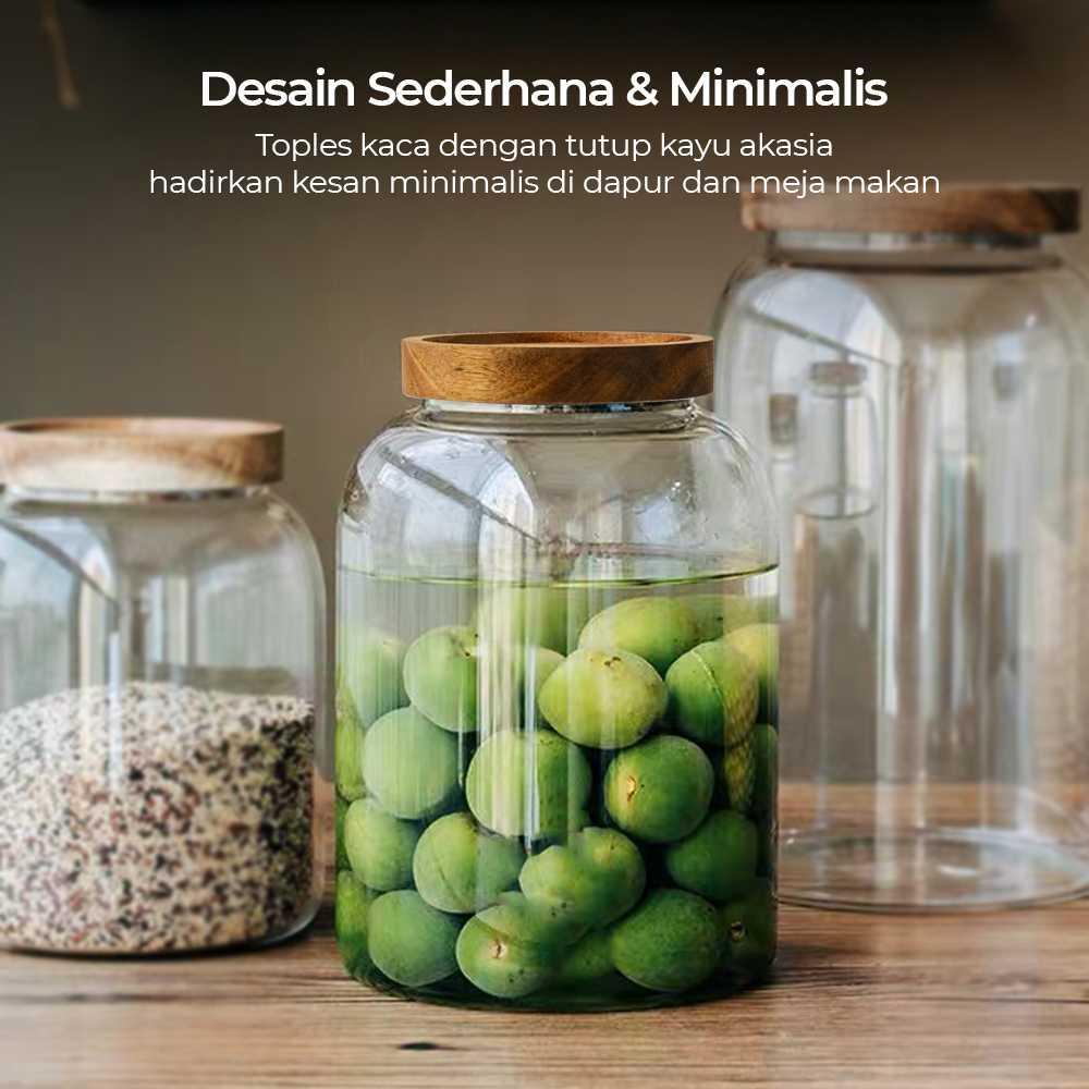 One Two Cups Toples Kaca Penyimpanan Makanan Kedap Udara Simpan Makanan dengan Lebih Awet, Mudah Dilihat