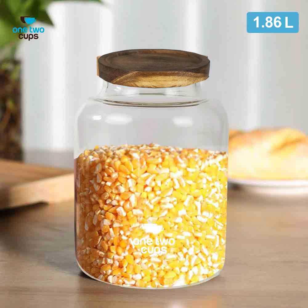 One Two Cups Toples Kaca Penyimpanan Makanan Kedap Udara Simpan Makanan dengan Lebih Awet, Mudah Dilihat