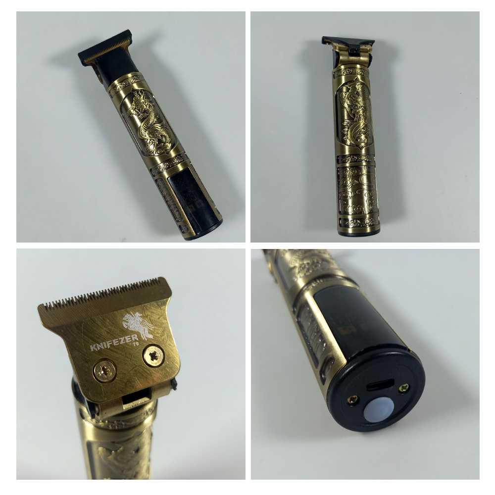 KNIFEZER Alat Cukur Elektrik Hair Clipper Model Dragon - T9, Cepat & Mudah - Pisau Tajam, Tidak Berisik, Layar Indikator