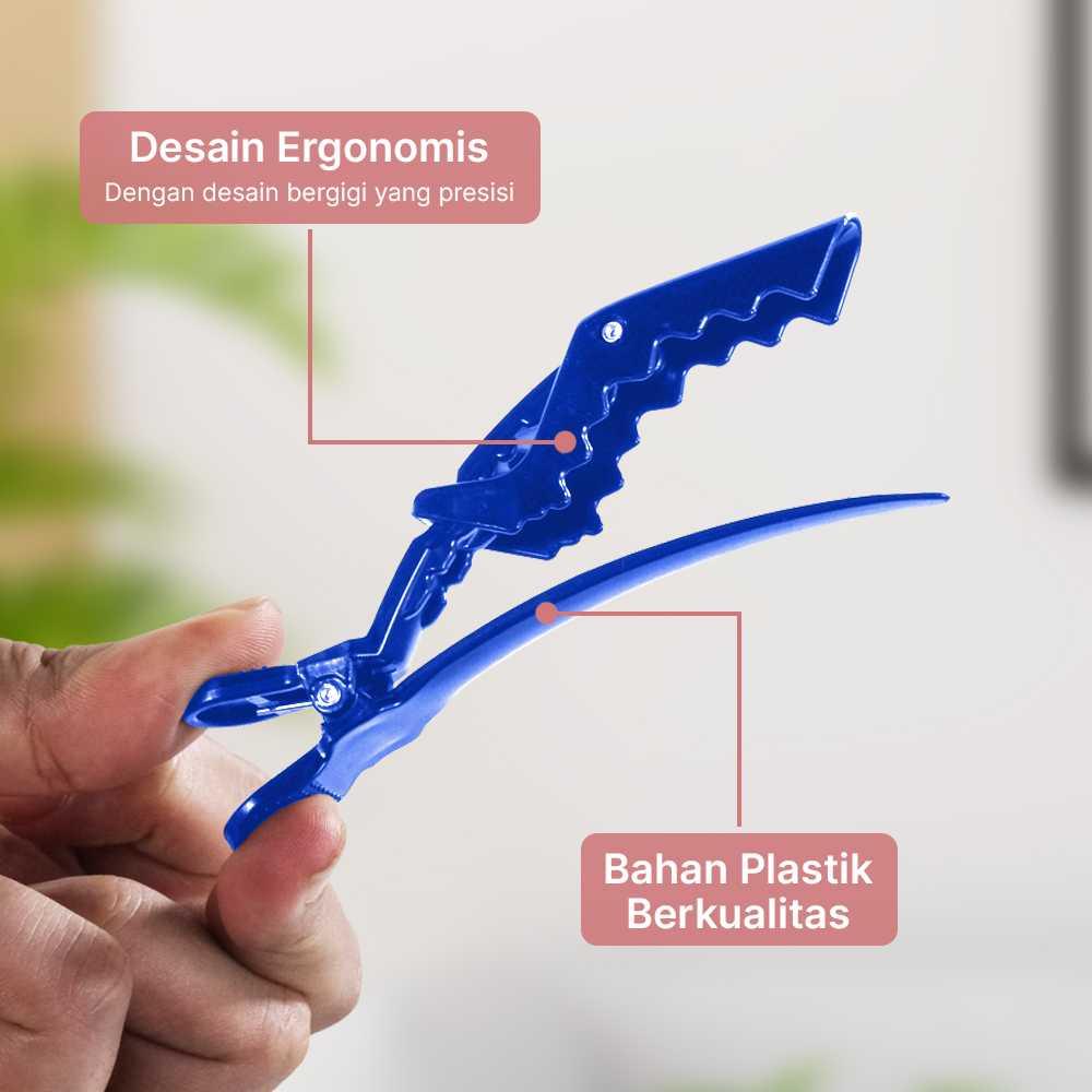 Biutte.co Jepit Rambut Salon Barber Hair Alligator Clip Grip - Kuat dan Stabil, Desain Ergonomis
