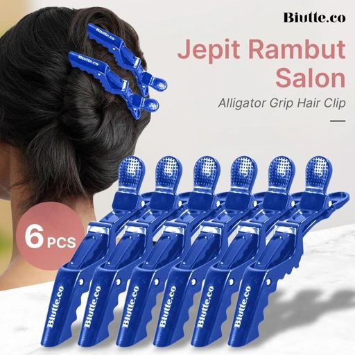 Biutte.co Jepit Rambut Salon Barber Hair Alligator Clip Grip - Kuat dan Stabil, Desain Ergonomis