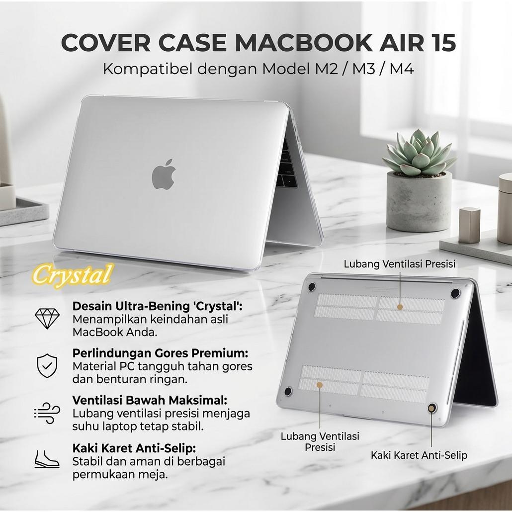 MTT Cover Case Macbook Full Protection Perlindungan Maksimal, Tampilan Tetap Cantik